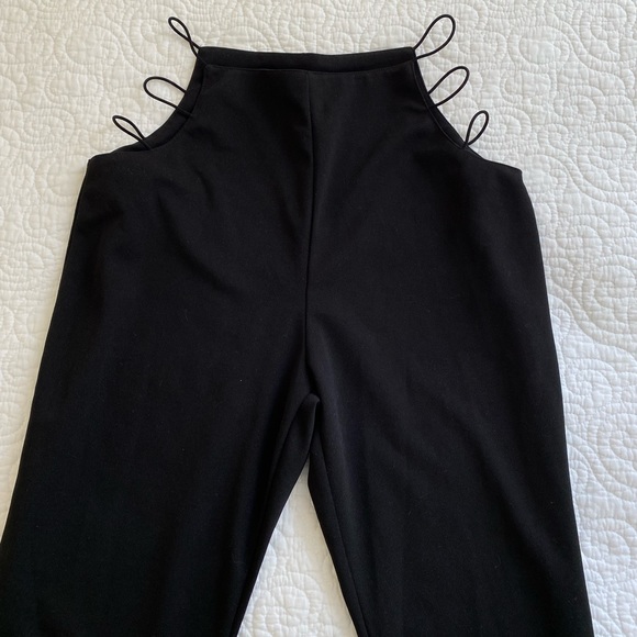 Pants - black cut out pants